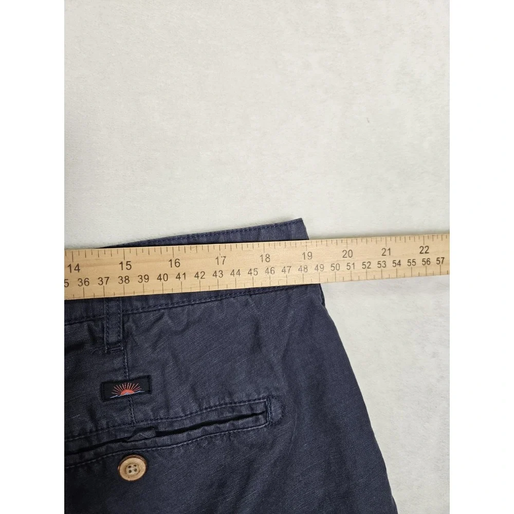 Faherty Men's‎ All Day Shorts Blue Size 38 Pockets Dri Fit Linen Blend